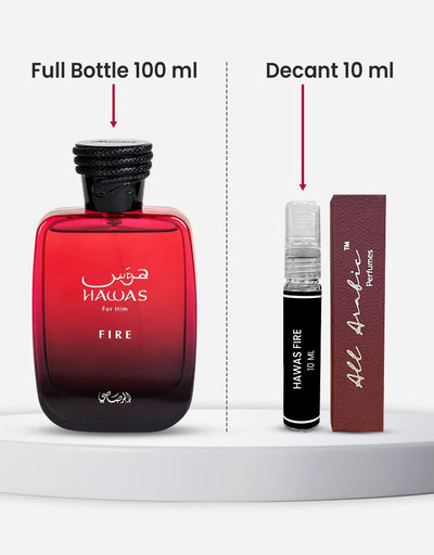 Rasasi Hawas For Him Fire EDP 10ML Decant