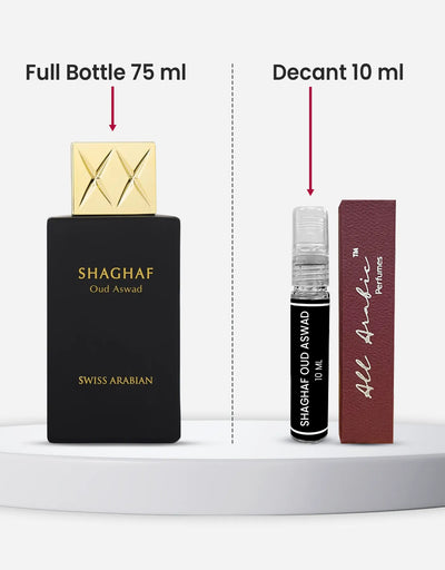 Swiss Arabian Shaghaf Oud Aswad EDP 10ML Decant